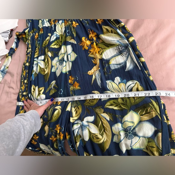 Farm Rio x Anthropologie Hummingbird Floral Jumpsuit - Picture 8 of 10